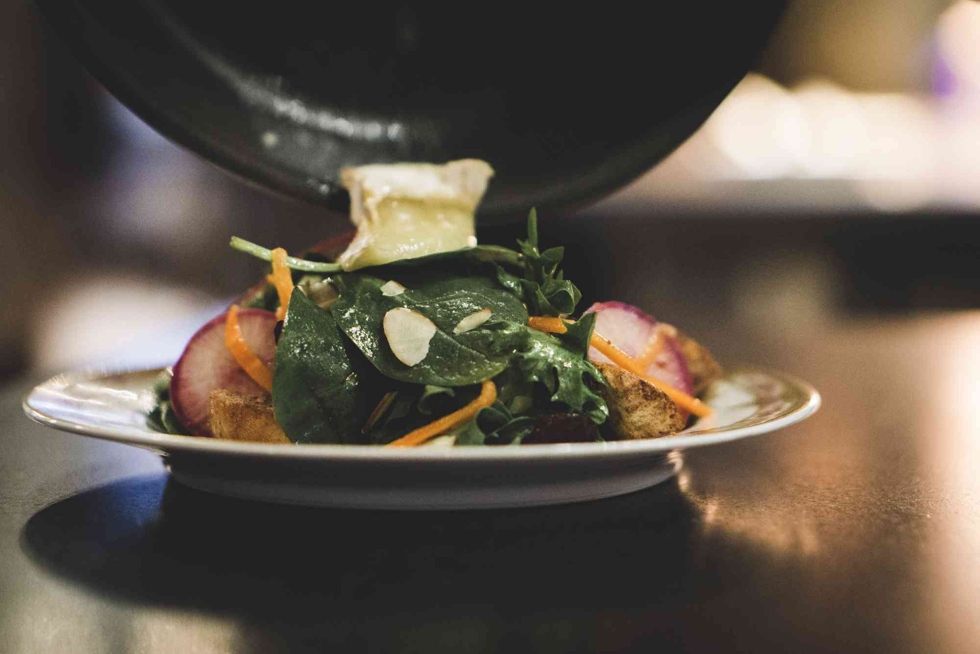 Lesley Kistner Salad with warm brie