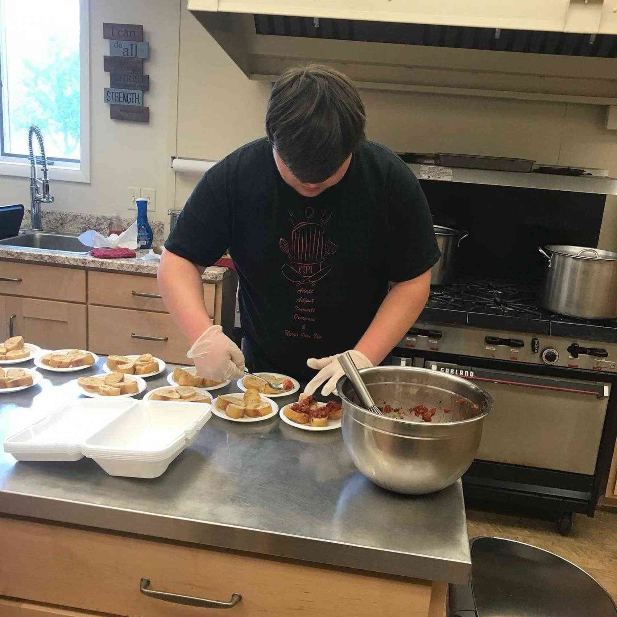 Making bruschetta