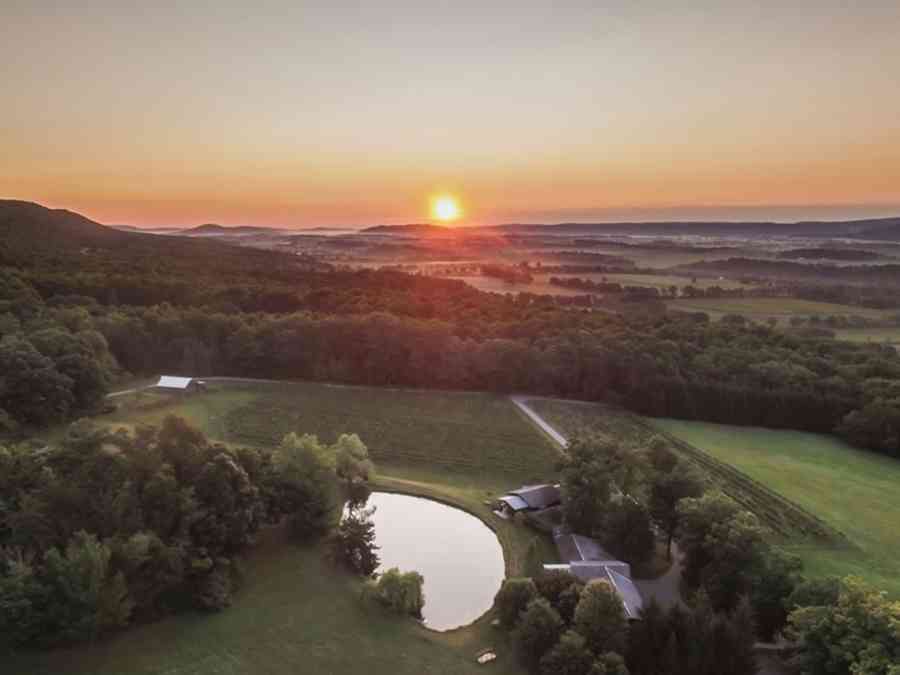 Mount Nittany Winery Sunrise Over Penns Valley copy