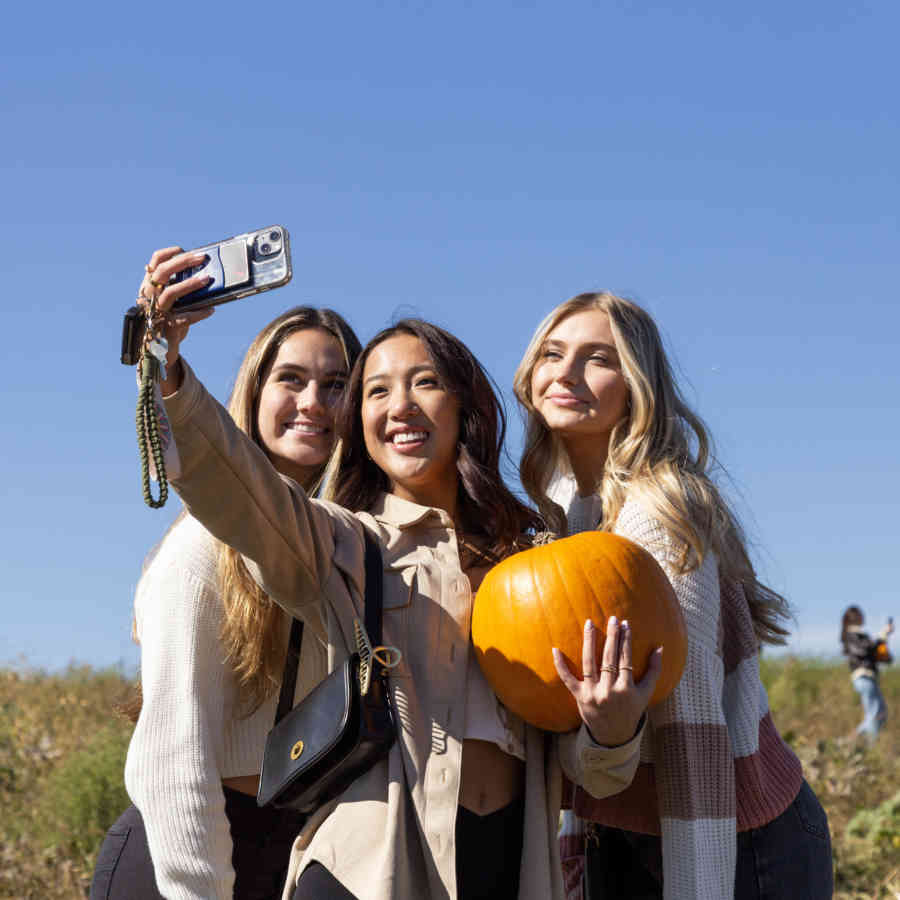 people holding pumpkin