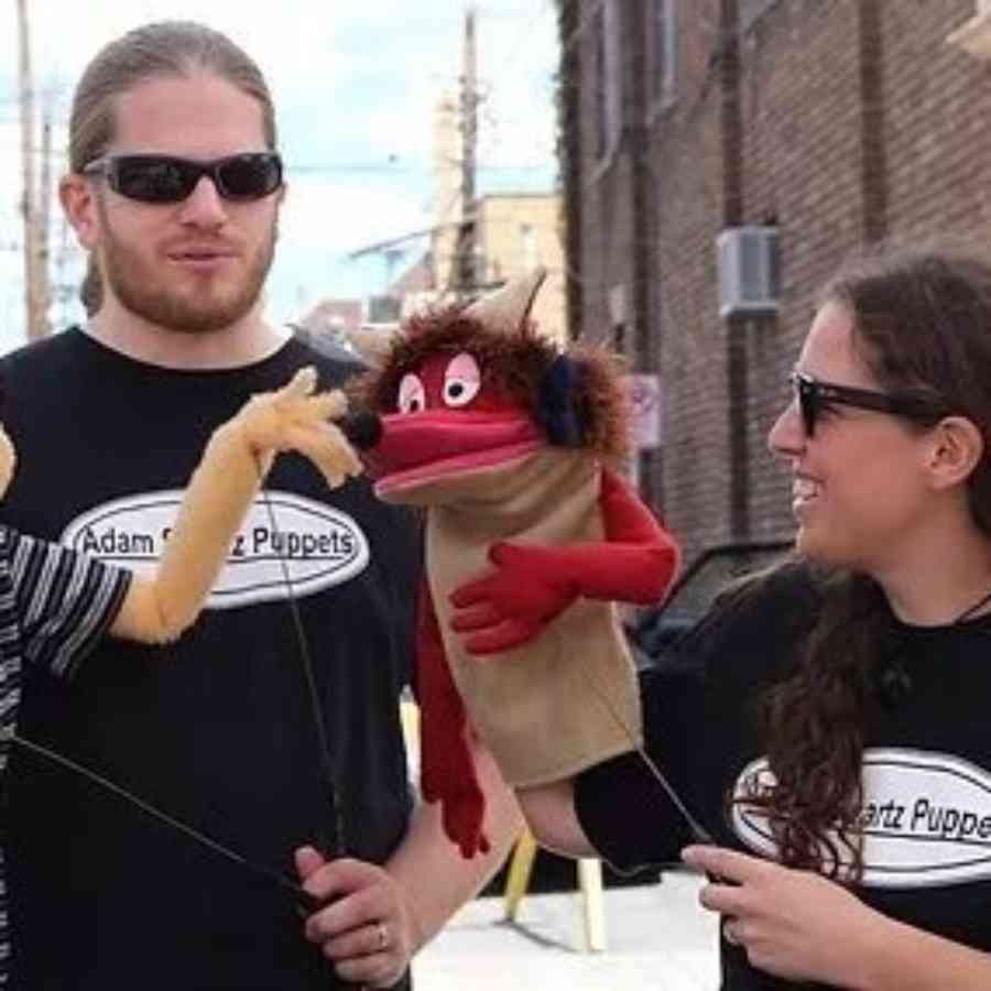 Kathy and Adam and Puppets