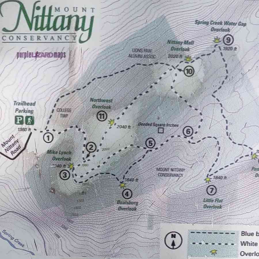 Mount Nittany Trail Map