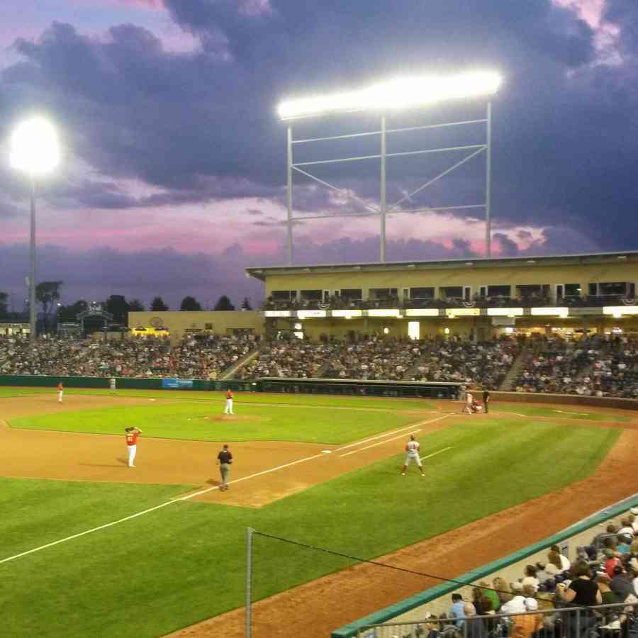 Spikes Right Field Line Night