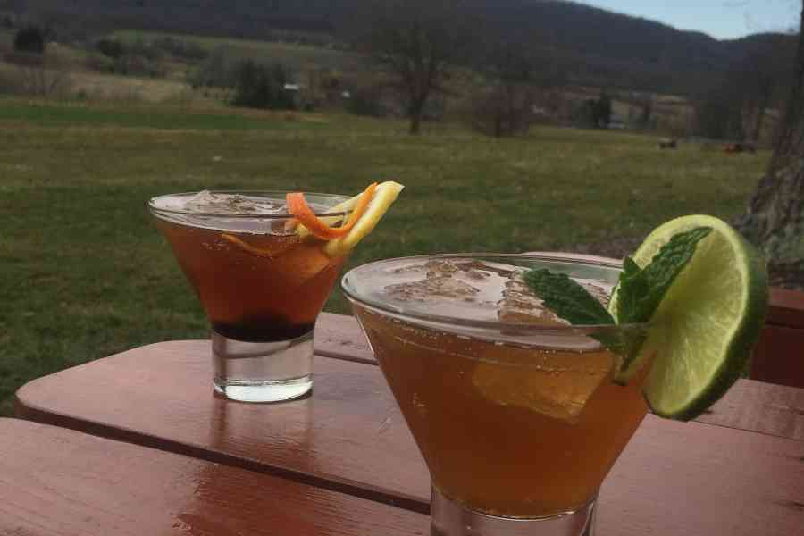 Cocktails on the back lawn