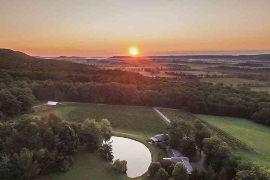 Mount Nittany Winery Sunrise Over Penns Valley copy