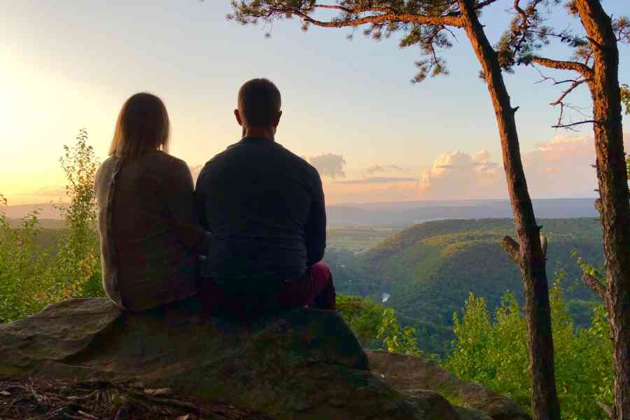 Couple overlook